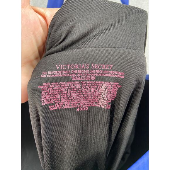 Victoria's Secret Swimsuit Sz 40DD The Unforgettable One‎ Piece Blue Formed Cups - Picture 10 of 11